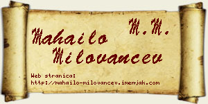 Mahailo Milovančev vizit kartica